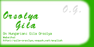 orsolya gila business card